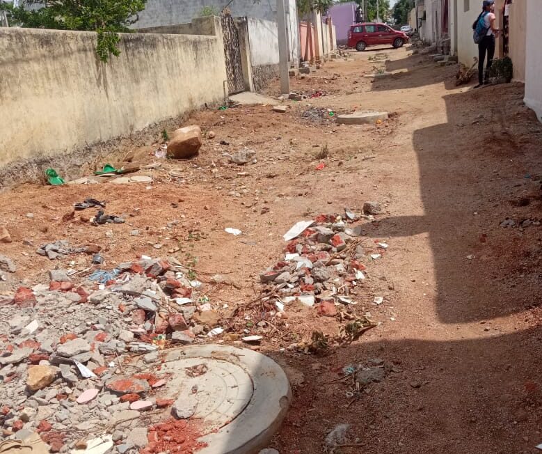 A Road in Indra Reddy Nagar, R.R. District